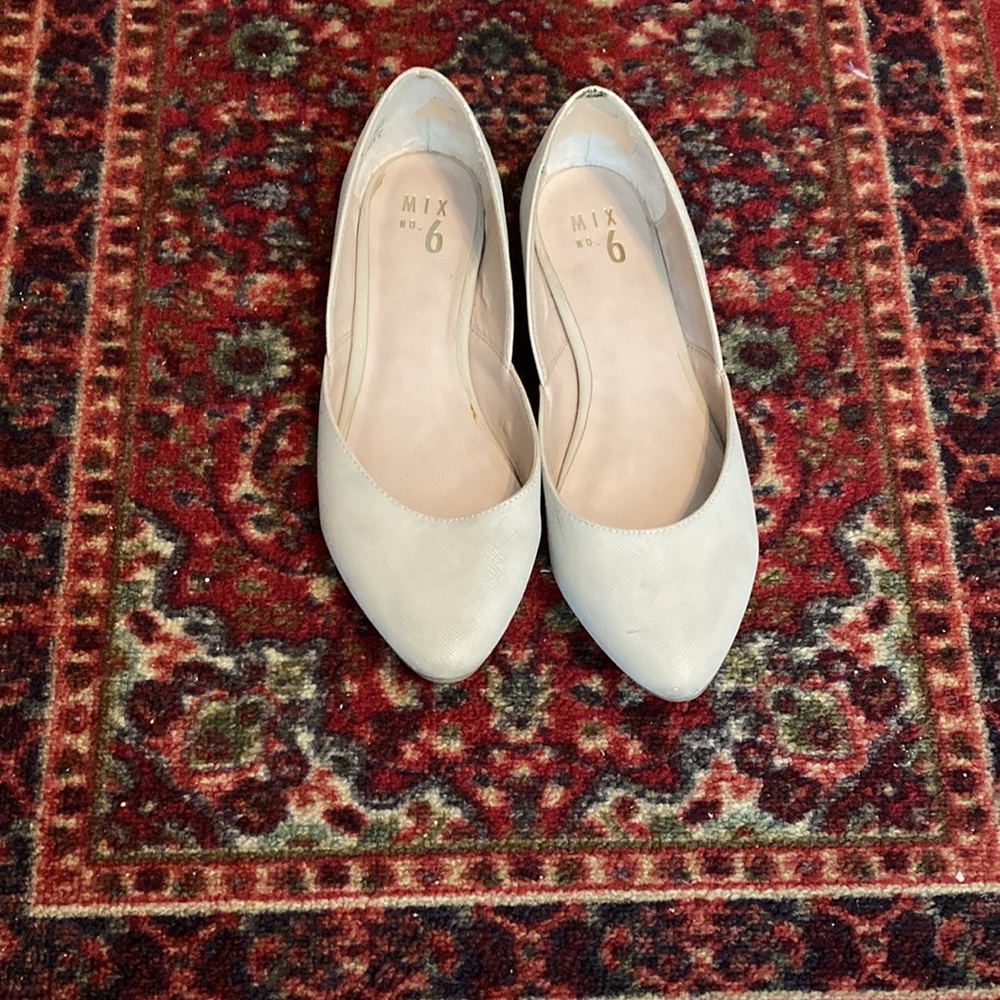Beige Pointed Toe Flat - Picture 3 of 3